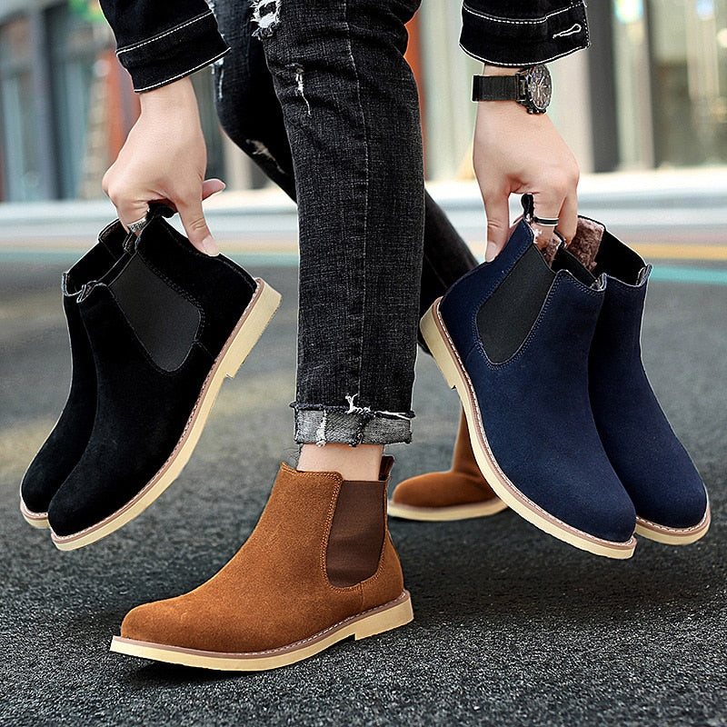 DAFLO Warm Plush Men Chelsea Boots